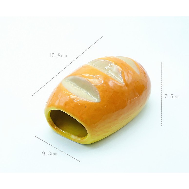 บ้านแฮมสเตอร์ รูปทรงขนมปัง ของเล่นแฮมเตอร์ Hamster House ขนาด 9.3x7.5x15.8 cm - รูปที่ 3