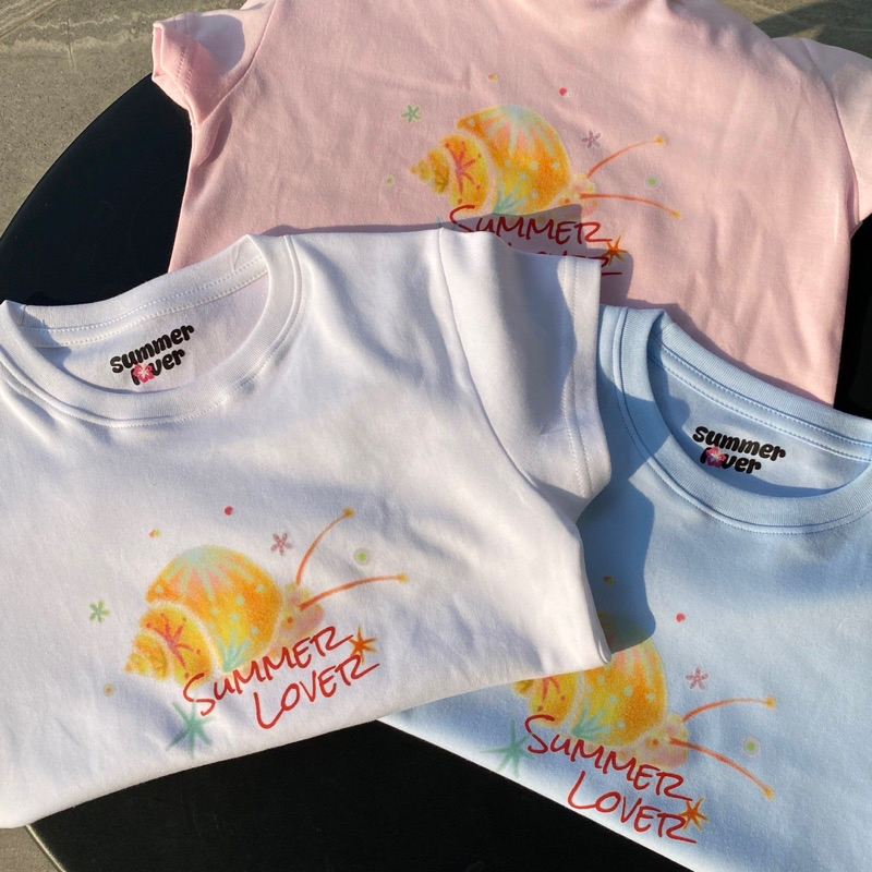 (กดที่SHOPEE VDOลด30%)เสื้อครอปพอดีตัว เข้ารูป : snail summer lover