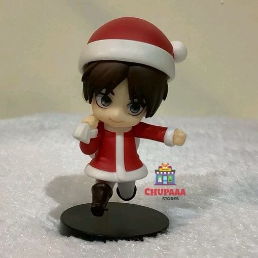 ฟิกเกอร์ โมเดล ปุจิ เอเลน เยเกอร์ ฐานโม / Figure Puchi Eren Jaeger Santa Ver. (attack on titan) ผ่าภ