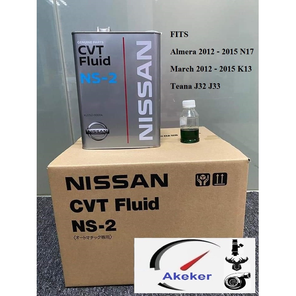 (100% Original) Nissan ATF CVT NS2 (4L) Auto Transmission Fluids NS-2 KLE5200004 Made In Japan น้ําม