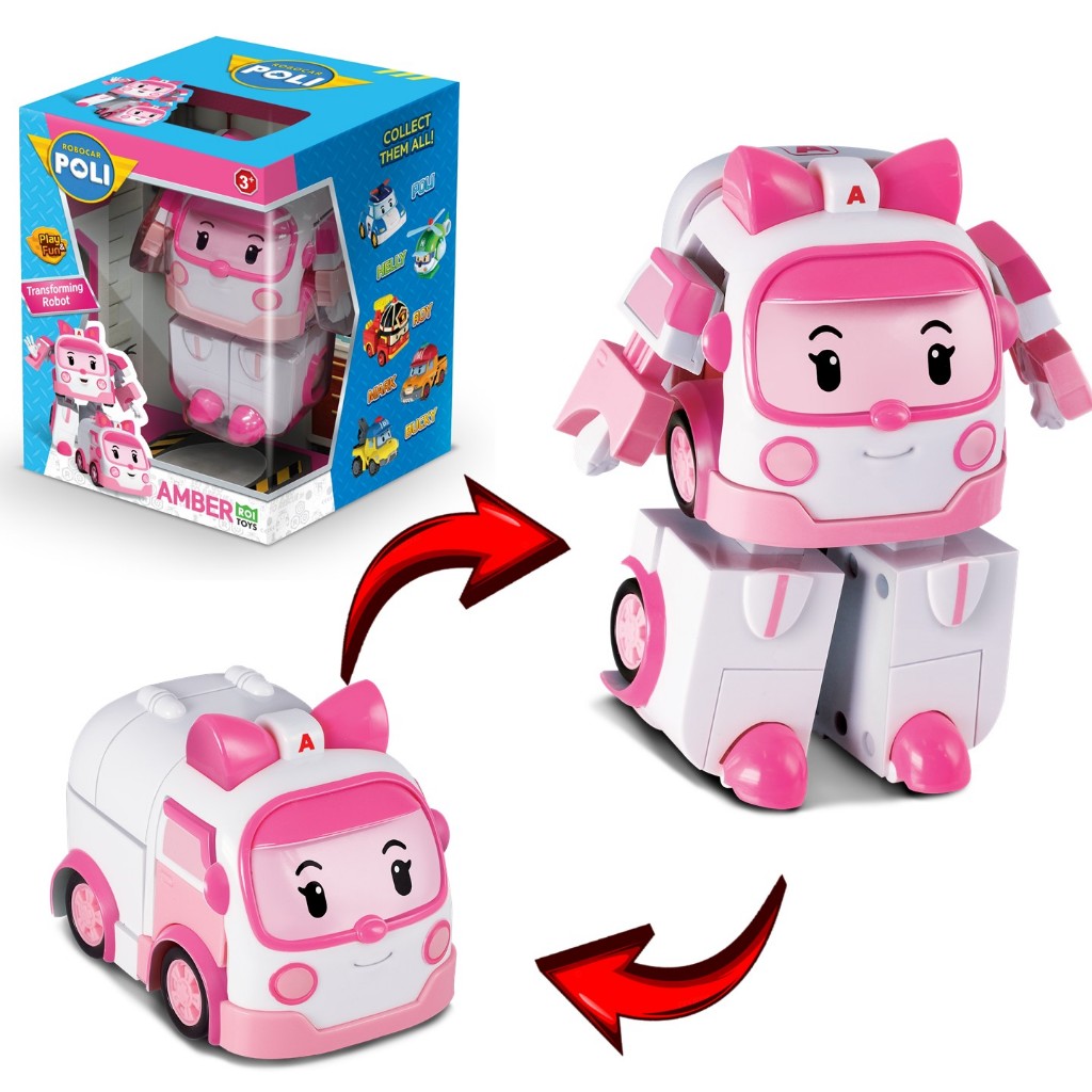 ROBOCAR POLI Amber Transforming Robo 4 " ของเล่นหุ่นแปลงร่าง โรโบคาร์ โพลี แอมเบอร์ รหัส ROR0651