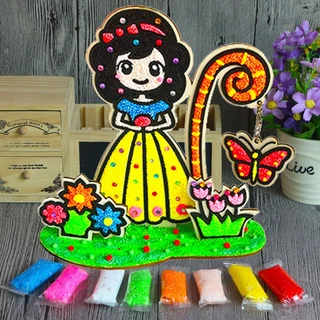 พร้อมส่ง ดินโฟม wooden foam clay กระดานแปะเม็ดโฟม diy ระบายสีแผ่นไม้ ดินปั้น ของเล่นเสริมพัฒนาการ