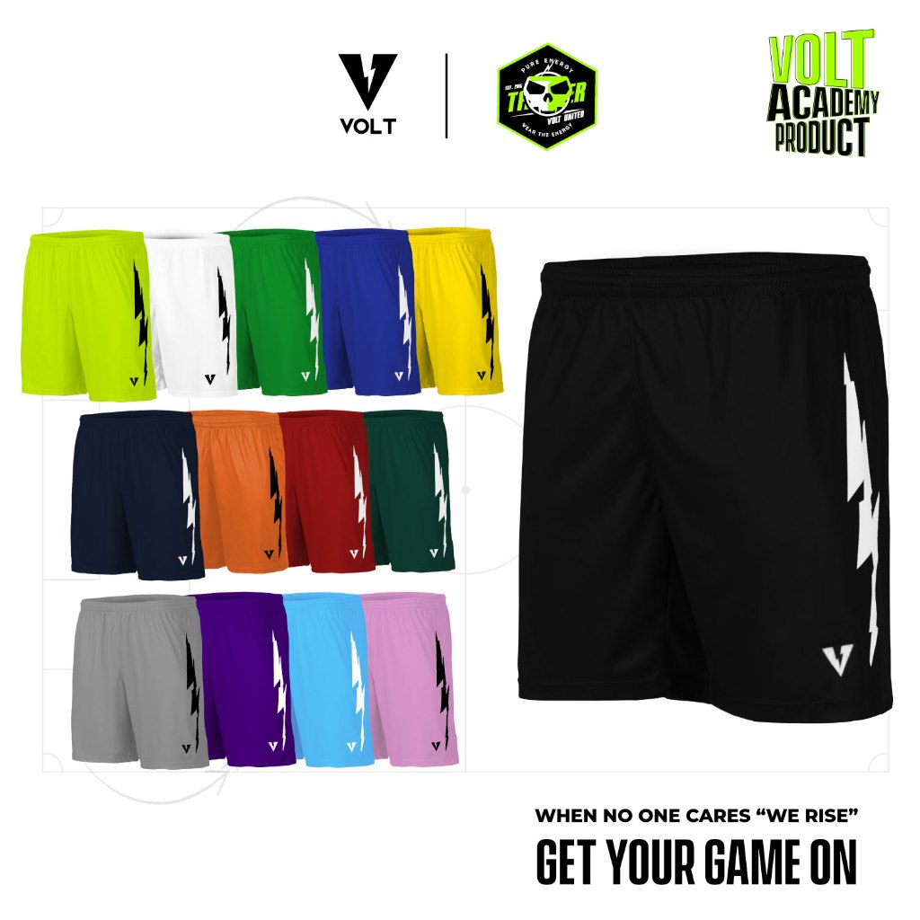 กางเกงฟุตบอล DELTA 001 THUNDER ขาสั้น ออกกำลังกาย ฟุตบอล VOLT FOOTBALL ACADEMY