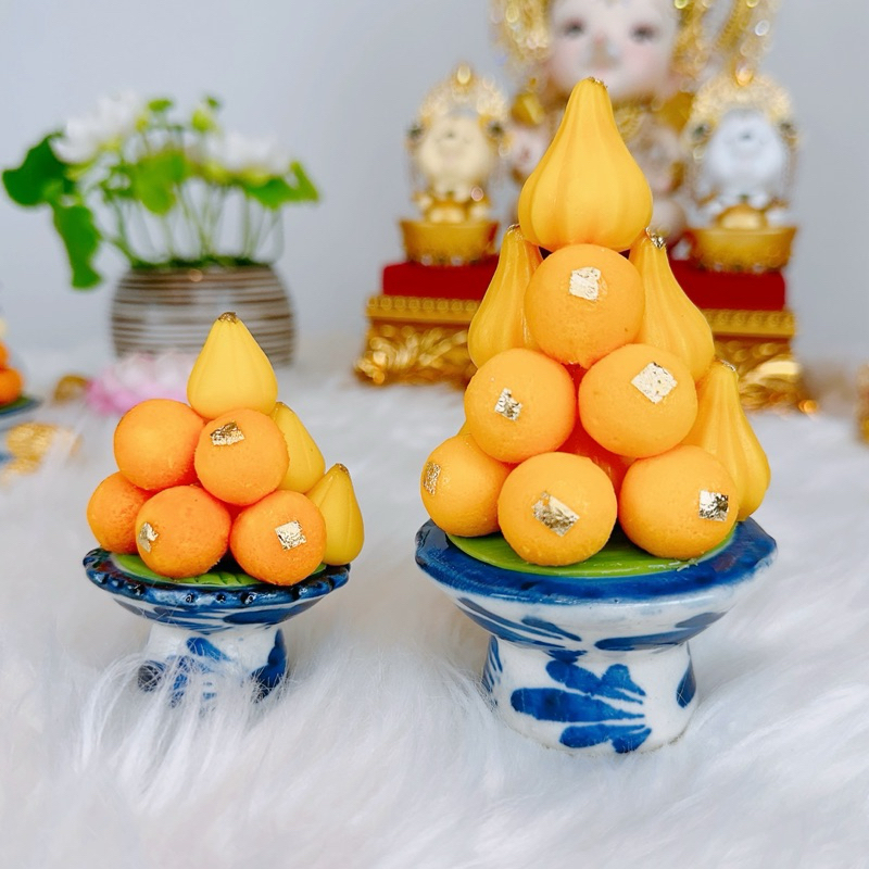 พานโมทกะลาดู พานดินปั้น พานขนม พานถวายพระพิฆเนศ