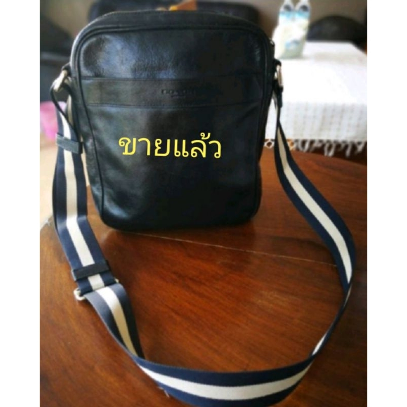 กระเป๋าหนังสะพายข้างชายCoach(โค้ช)​มือสองแท้💯%