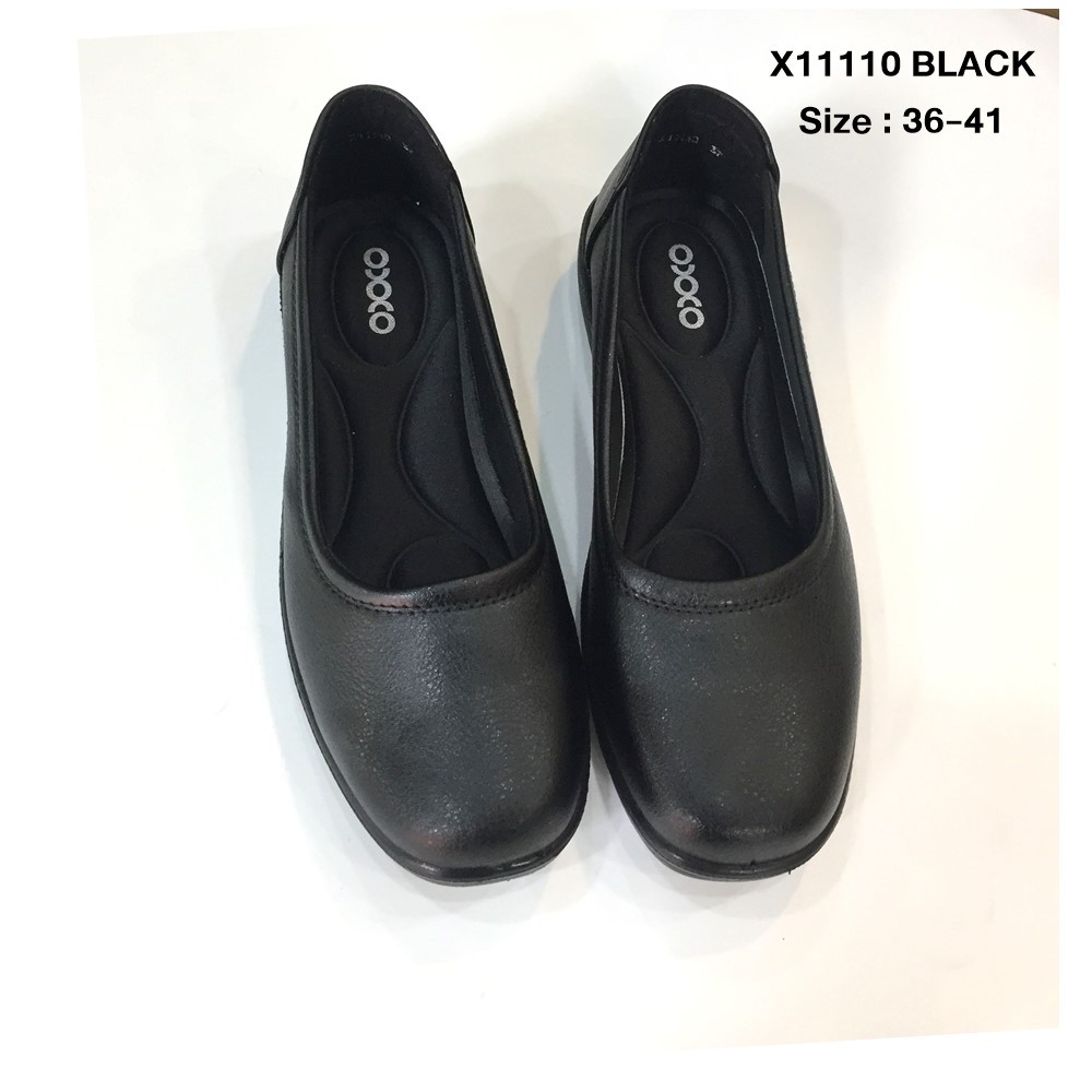 prettycomfort รองเท้าคัชชูส้นเตี้ย ใหญ่กว่าปกติ1ไซส์  เพื่อสุขภาพ พี้นสูง1นิ้ว ใส่สบาย X11110