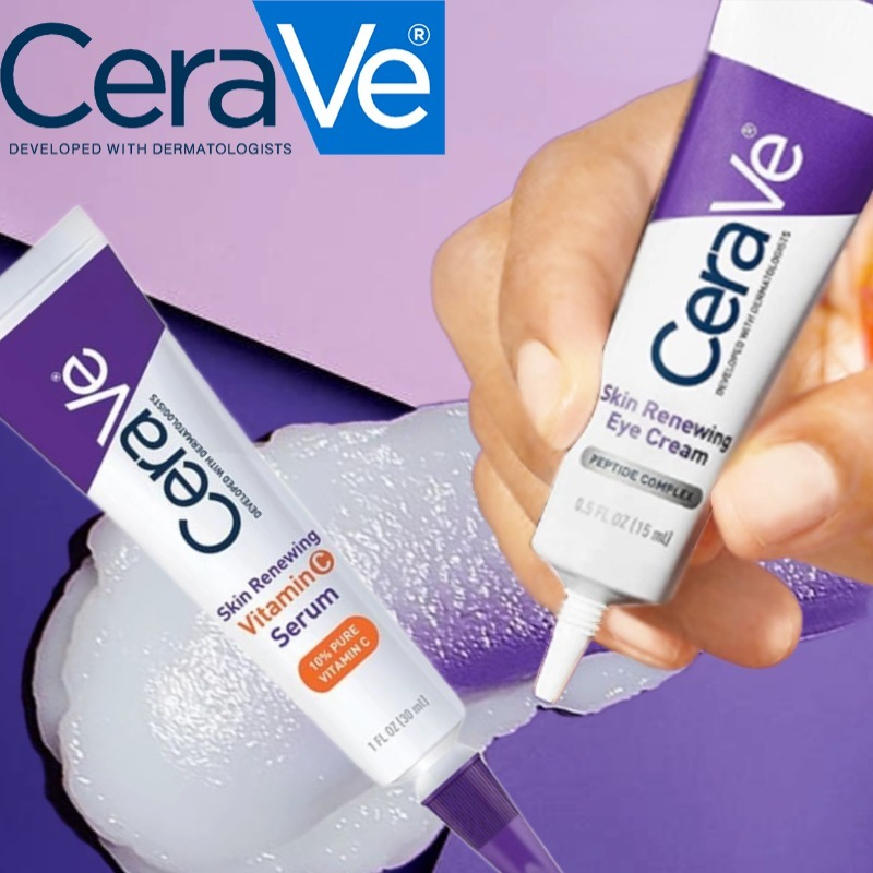 Cerave Skin Renewing Eye Cream(15g) / Vitamin C Serum(30ml)