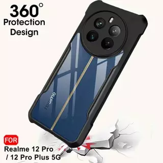 เคสRealme 12X 5G/Realme 12 5G/Realme 12 Pro Plus 5GเคสกันกระแทกขอบสีหลังใสRealme12+5G/Realme 12 Pro 5G/Realme 12Pro+5G