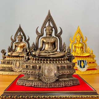 พระพุทธชินราช แร่เหล็กน้ำพี้ ขนาดฐาน9นิ้ว หน้าตัก5นิ้ว สูง12นิ้วแถมฟรีฐานรอง
