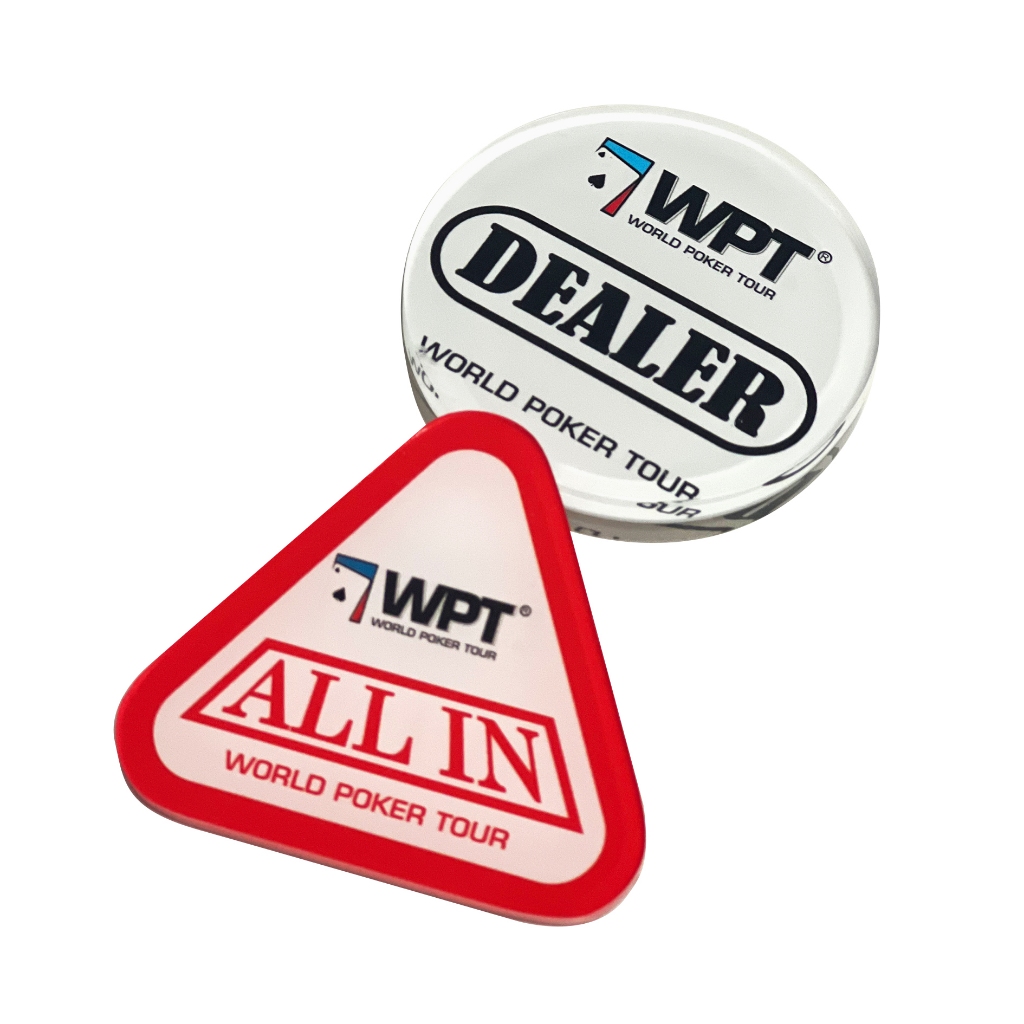 อุปกรณ์เสริมเกม ALL IN / DEALER ที่มีคุณภาพสูง อะคริลิค Texas hold 'em