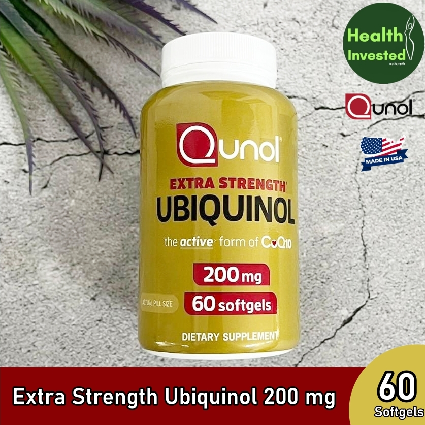 <Qunol> Extra Strength Ubiquinol 200 mg 60 Softgels ยูบิควินอล