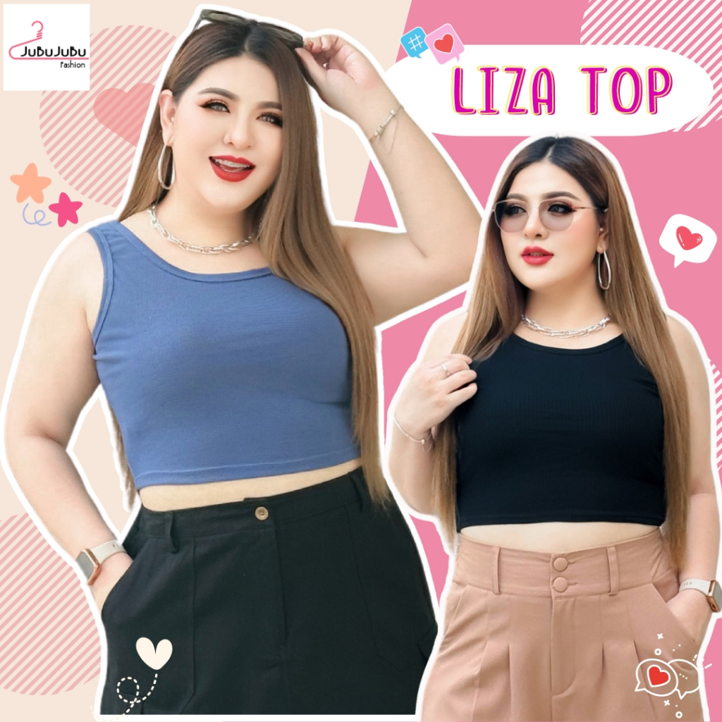 JuBu JuBu Liza Tank Top (ไม่มีฟองน้ำ)เสื้อกล้าม เสื้อสาวอวบ ผ้าร่อง หน้าอก35-48 นิ้ว พร้อมส่ง #498