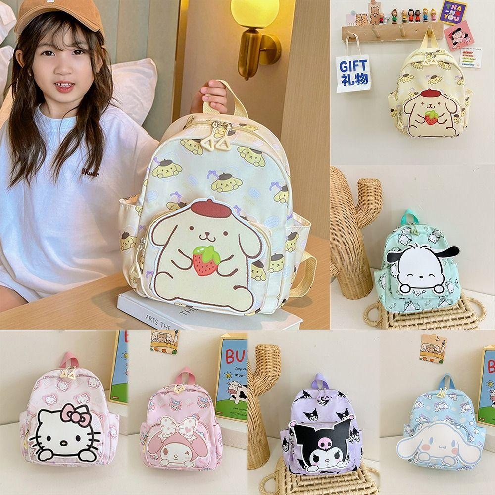 SANRIO กระเป๋าเป้เด็กใบใหญ่ น้ําหนักเบา ลายการ์ตูน สําหรับเด็กผู้หญิง