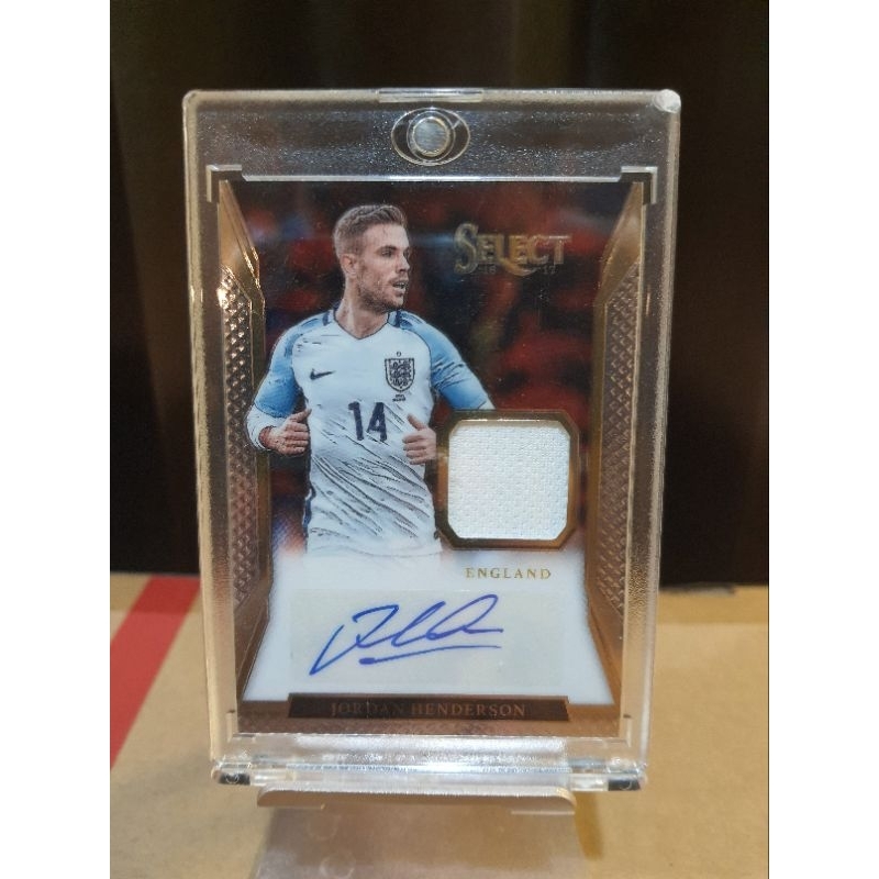 2016-2017 Panini Select Patch (Player-Worn) Autograph (83/198) : Jordan Henderson England