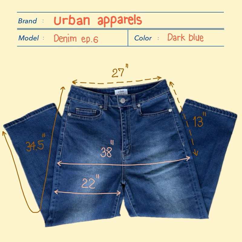 [used like new✨] Urban apparels - denim ep.6 เอว27