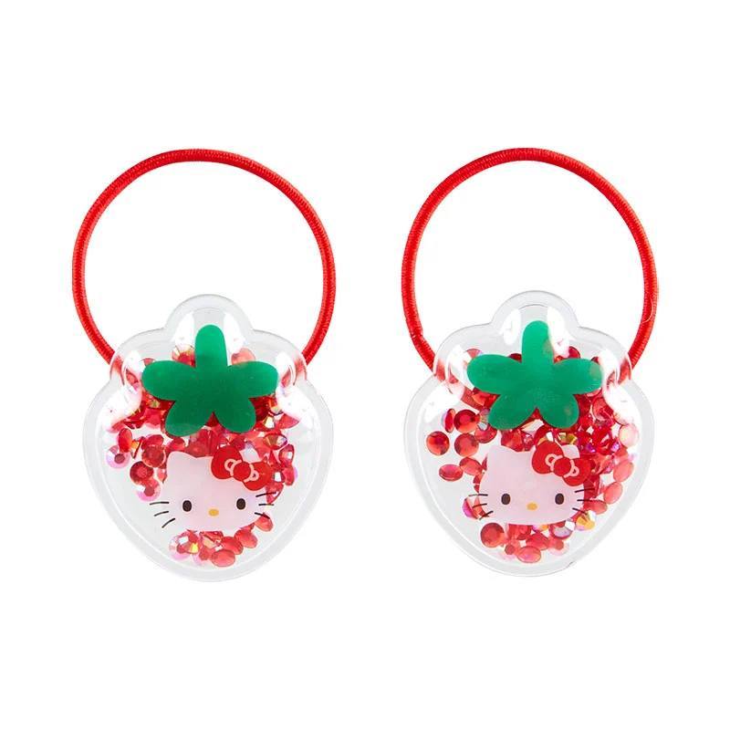 Kids Shakashaka ยางรัดผมชุด 2 ชิ้น kt HelloKitty มาสคอต: กว้างประมาณ 3 x ลึก 0.7 x สูง 3.5 ซม