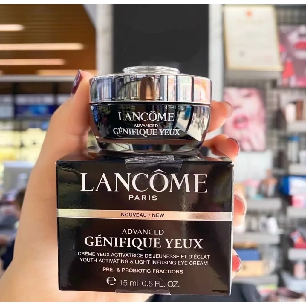LANCOME ลังโคม ครีมบำรุงรอบดวงตาเรืองแสงขวดเล็กสีดำ ให้ความชุ่มชื้น ลบเลือนริ้วรอย และทำให้รอยคล้ำจา