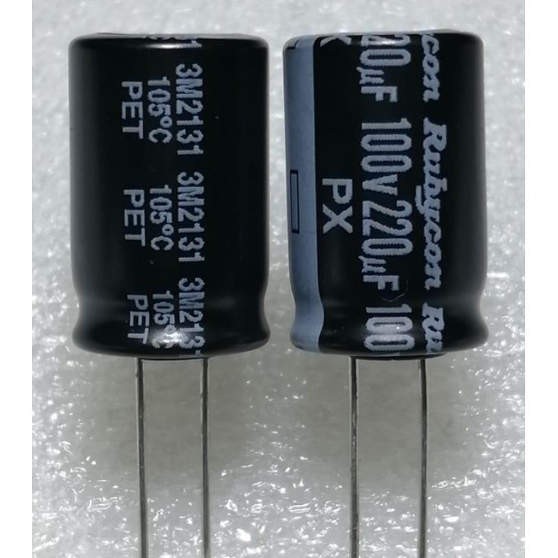 Rubycon PX 220uf 100v​ capacitor​ คาปาซิเตอร์ ตัวเก็บประจุ​ capacitor