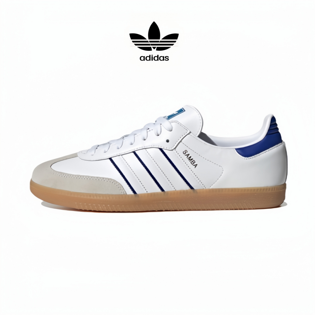 adidas originals Samba Samba OG white brown blue （ของแท้ 100 %）
