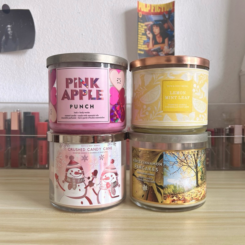 เทียนหอม Bath & body works candle ขนาด411g มือสอง เหลือตามรูป