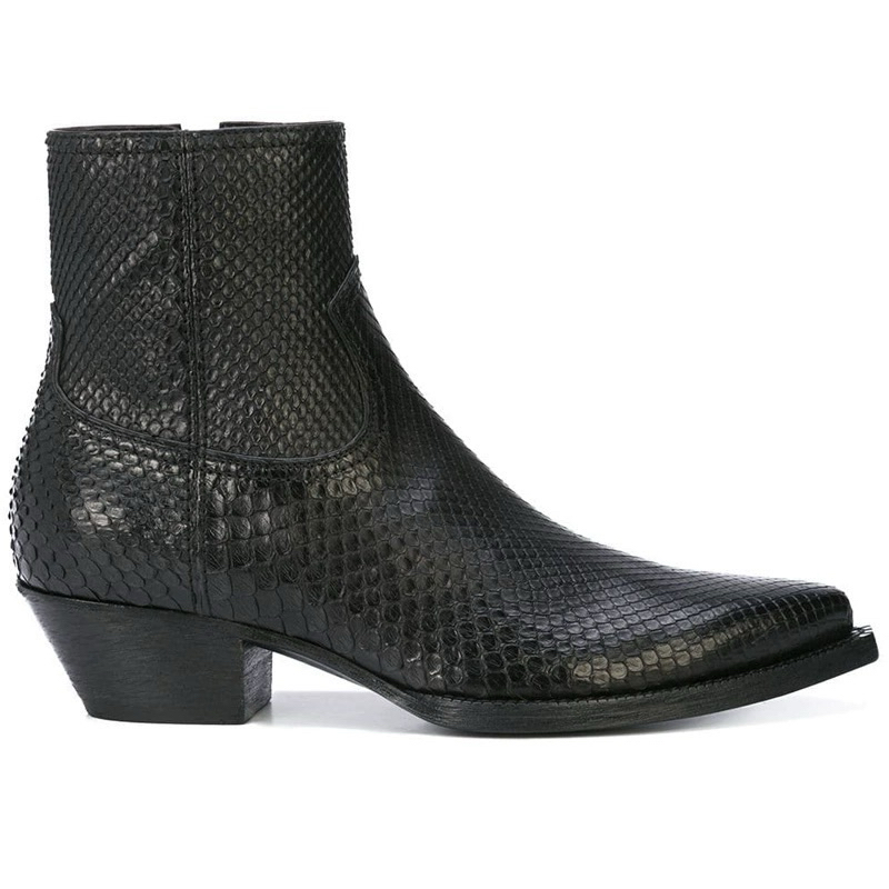 Chelsea boots slub black snake