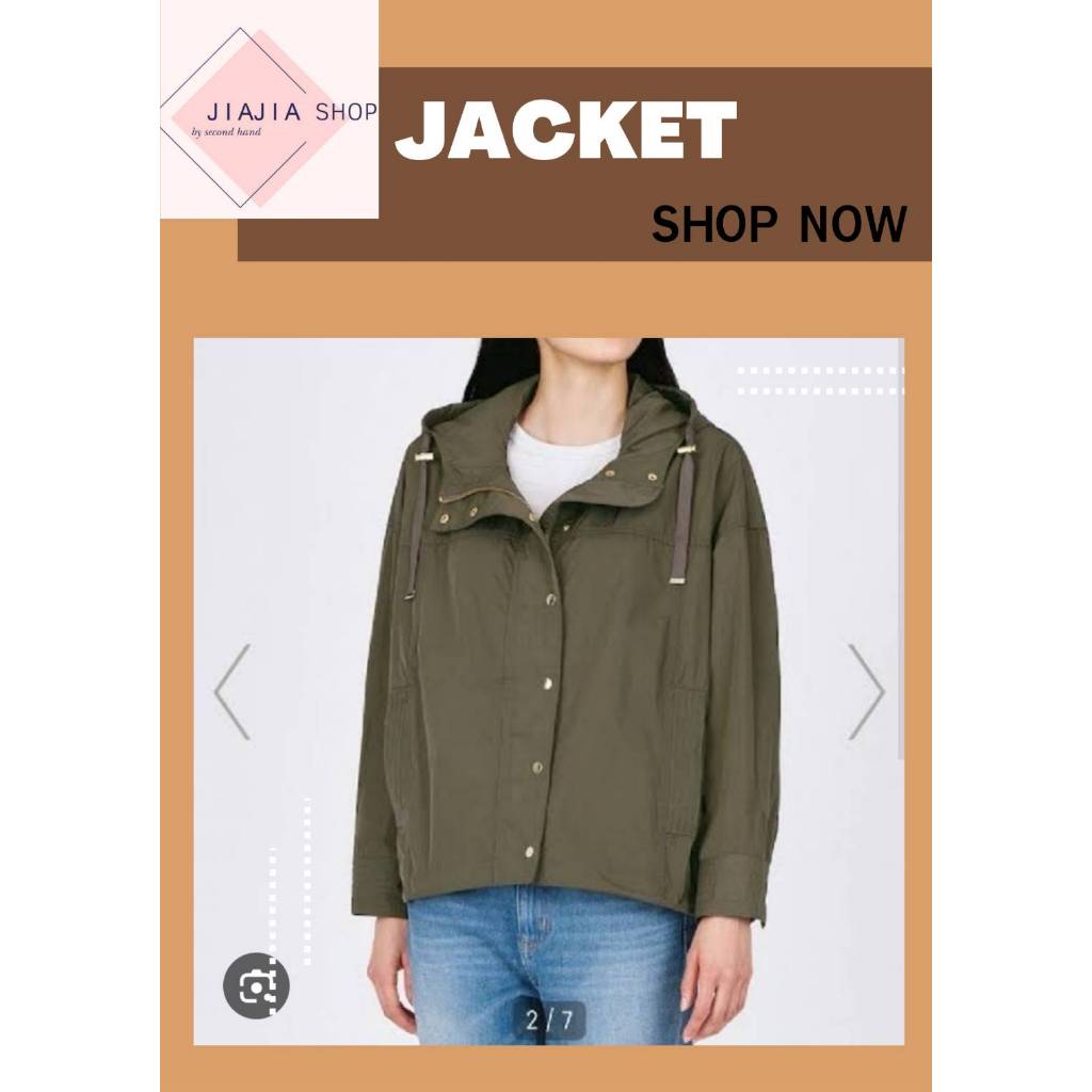 เสื้อแจ็คเก็ต  มีฮู้ด 🌿 GU 009 🌿  (มือสองงานคัด สภาพใหม่)