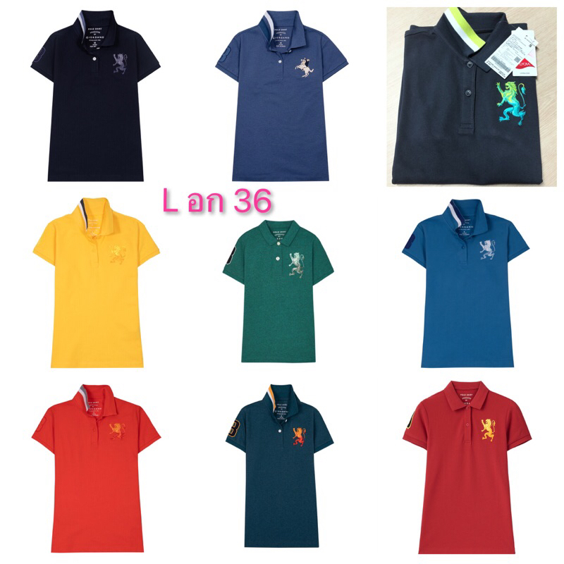 เสื้อโปโลผู้หญิงGiordano แท้ เสื้อคอปก โปโลผู้หญิง size L อก 36 (ขายแบรนด์แท้เท่านั้น)