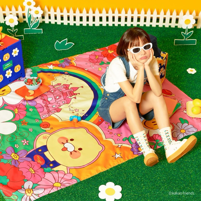 🛒พร้อมส่ง🌼Wiggle wiggle x Kakao Friends🐱 Picnic Mat Choonsik