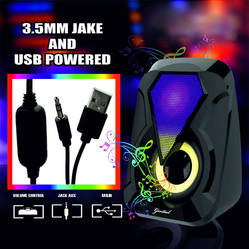 Actual 🇹🇭 ลำโพงพิวเตอร์ รุ่น  RGB ลำโพงเบสหนักๆ เบสดีๆ ลำโพง ใช้งานได้กับโน๊ตบุ๊คแล็ปท็อป ของแ