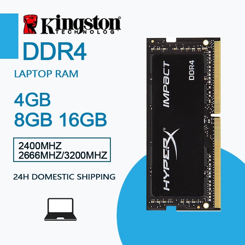 [24H SENT] Kingston HYPER-X Impact 4GB 8GB 16GB แรมโน๊ตบุ๊ค ddr4 2400NHZ 2666MHZ 3200MHZ laptop ram SODIMM for notebook
