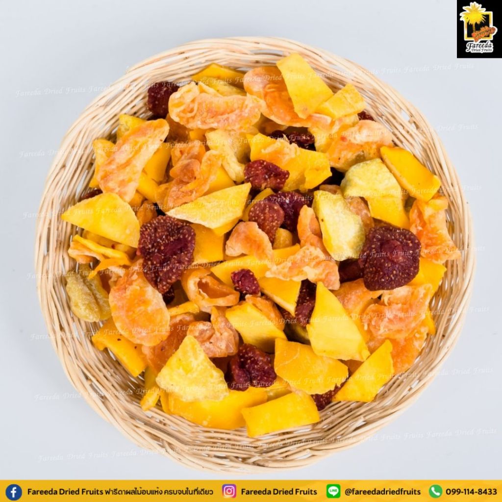 ผลไม้รวมซี๊ดคลุกเกลือหิมาลัย Spicy Mix Fruits with Himalayan salt ถุงซิปล็อคขนาด 500g.