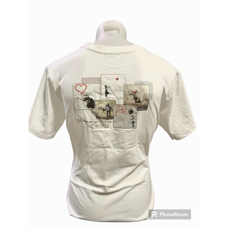 เสื้อยืดพิมพ์ลายbanksy