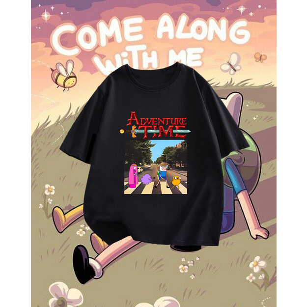 Adventure Time X Beatlesเสื้อยืดผ้าฝ้ายพรีเมี่ยม เสื้อยืด ลายkids tshirt
