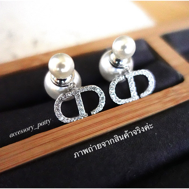 🎉New ต่างหูมุกCd รุ่นD72 จี้อะไหล่เงินฝังเพชร มีปั๊มเป๊ะ ลูกค้าถามหาสีนี้กันเยอะเลยค่ะ♥️ - รูปที่ 2