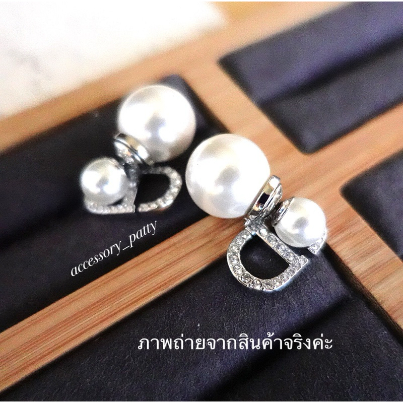 🎉New ต่างหูมุกCd รุ่นD72 จี้อะไหล่เงินฝังเพชร มีปั๊มเป๊ะ ลูกค้าถามหาสีนี้กันเยอะเลยค่ะ♥️ - รูปที่ 3