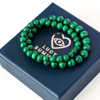 LUCYSUMMER กำไลข้อมือหินแท้ Malachite - มาลาไคล์ Premium AAA…