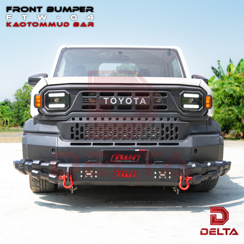 Front Bumper FTW-04 All NEW Toyota Hilux Champ กันชนหน้าเสริมรุ่นข้าวต้มมัด ดีไซน์แหวก แปลกแนวอีกหนึ่งตัวเลือกที่ชอบแนวไ