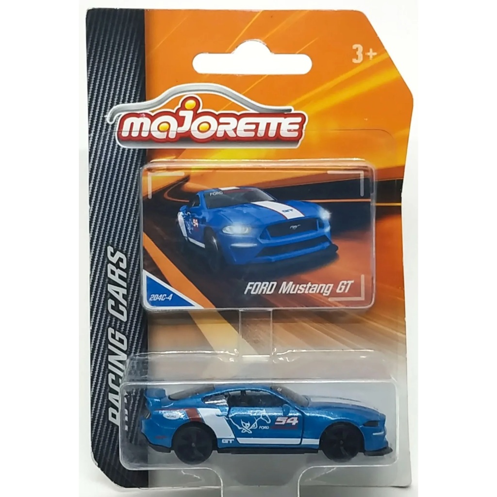 Majorette Ford Mustang GT no.64 Metallic Blue 1:64 (3") 204C Package with Card