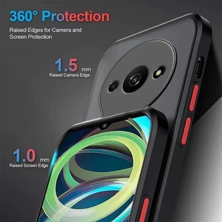Case Redmi A3 เคสขอบสีหลังด้าน สำหรับ Xiaomi Redmi A3 เคสกันกระแทก เคสขอบสี