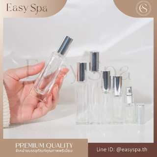 ขวดน้ำหอม รีฟิล วัสดุแก้วหนา ฝาสเปรย์อลูมีเนียม 3ml 5ml 8ml 10ml 15ml 18ml 20ml 30ml 50ml 100ml ลูซี่เหลี่ยม ขวด Lucy