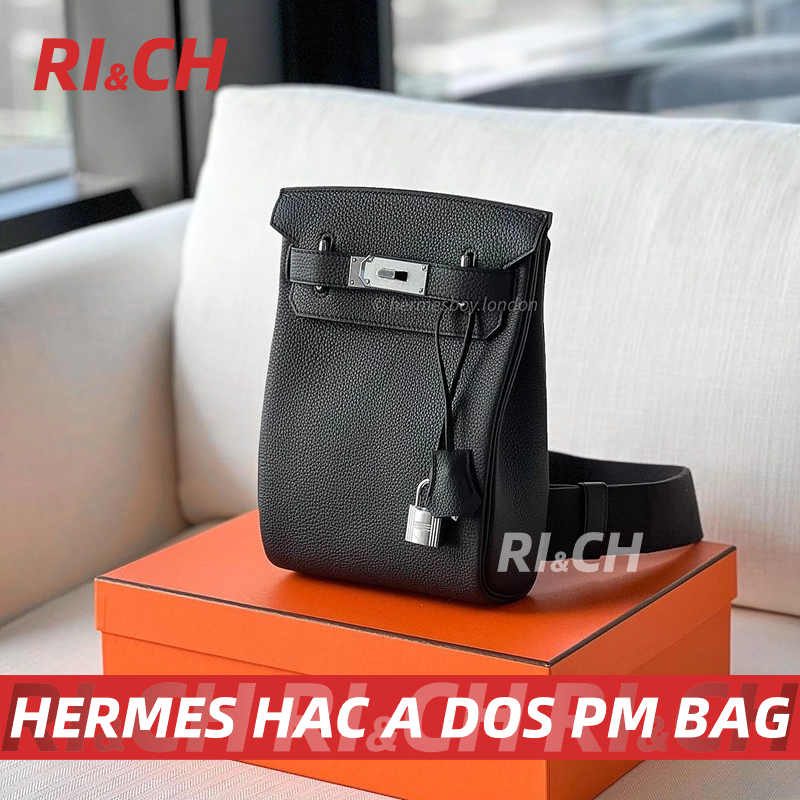 #Rich ราคาถูกที่สุดใน Shopee แท้💯เฮอร์มีส Hermès Hermes Hac a Dos PM Togo crossbody bag กระเป๋าสะพาย