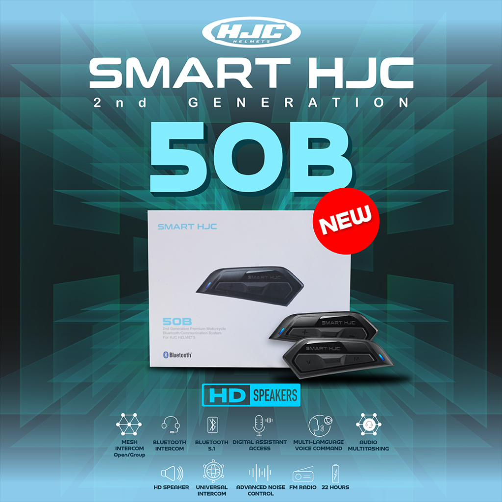 บลูทูธติดหมวก SMART HJC รุ่น 50B