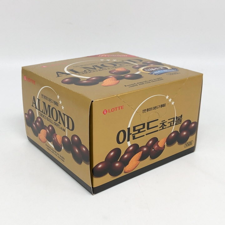 ล็อตเต้ อัลมอนด์เคลือบช็อคโกแลต นำเข้าจากเกาหลี ALMOND Choco Ball 46g 아몬드 초코볼