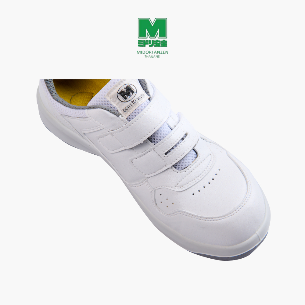 Midori Anzen รองเท้าเซฟตี้ สไตล์สนีคเกอร์ รุ่น UG3695 สีขาว / Midori Anzen Safety Sneaker UG3695 WHITE