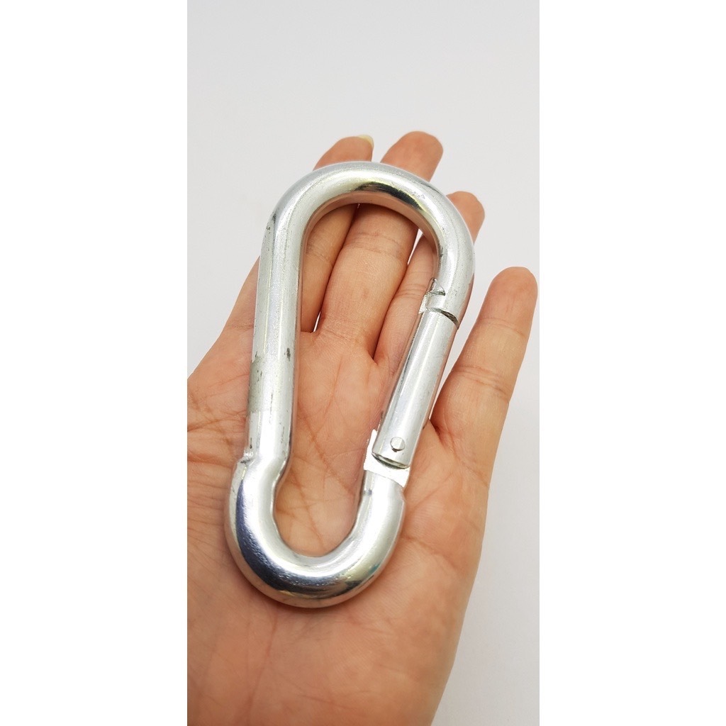 ตะขอสับโซ่เหล็กชุบซิงค์  สแน็ปลิงค์ คาราบิเนอร์   สแนปลิงค์ Carabiner ตะขอห่วงตัวD  ตะขอแขวน  สแนปฮุค  Snap Hook L148 - รูปที่ 3