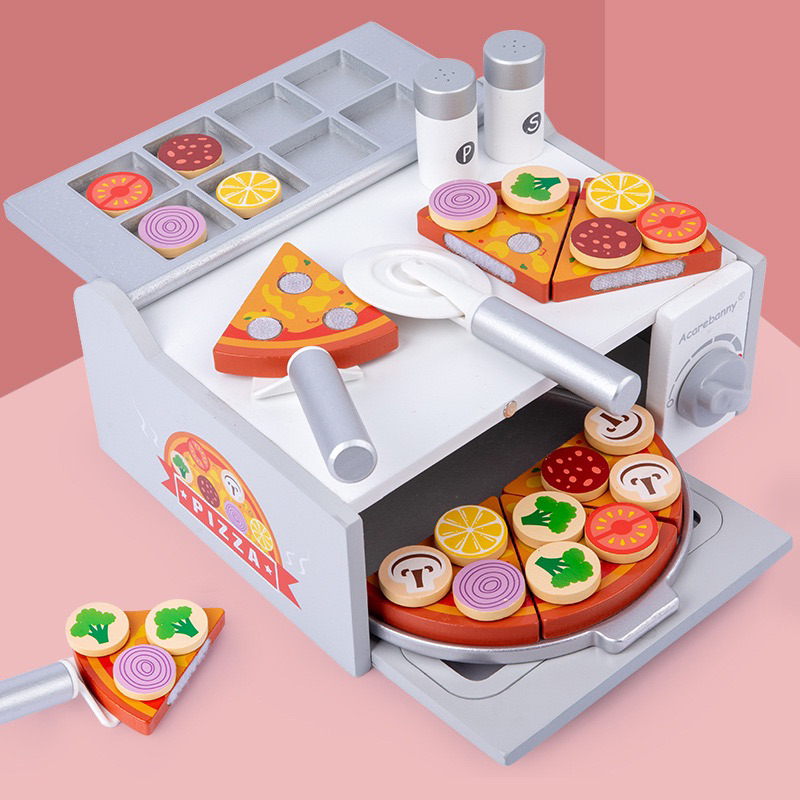Ohlalatoy 🍕ชุดเตาอบพิซซ่าของเล่นไม้  บทบาทสมมติ พิซซ่า Pizza DIY🍕