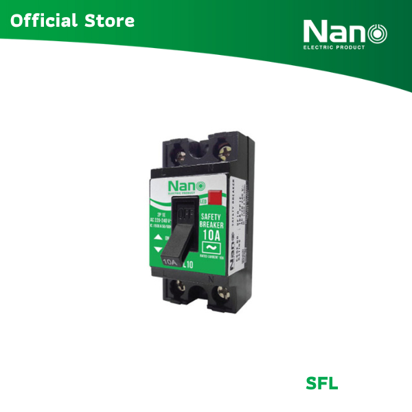 NANO เซฟตี้เบรกเกอร์มีสัญญาณไฟ (Safety breaker with LED) (1ชิ้น/กล่อง) รุ่น SFL