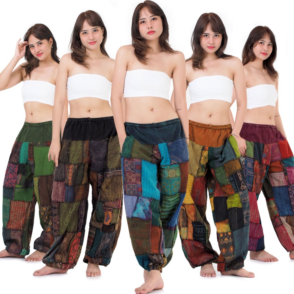 กางเกงอลาดินจินนี่ขาจั๊มผ้าต่อ