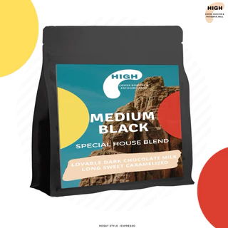เมล็ดกาแฟ ดอยช้าง Medium Black Blend คั่วเข้ม