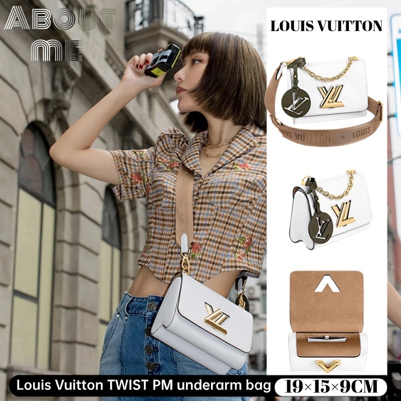 หลุยส์วิตตอง กระเป๋า LV TWIST กระเป๋าโซ่เล็กกระเป๋าสะพายข้างผู้หญิง Louis Vuitton